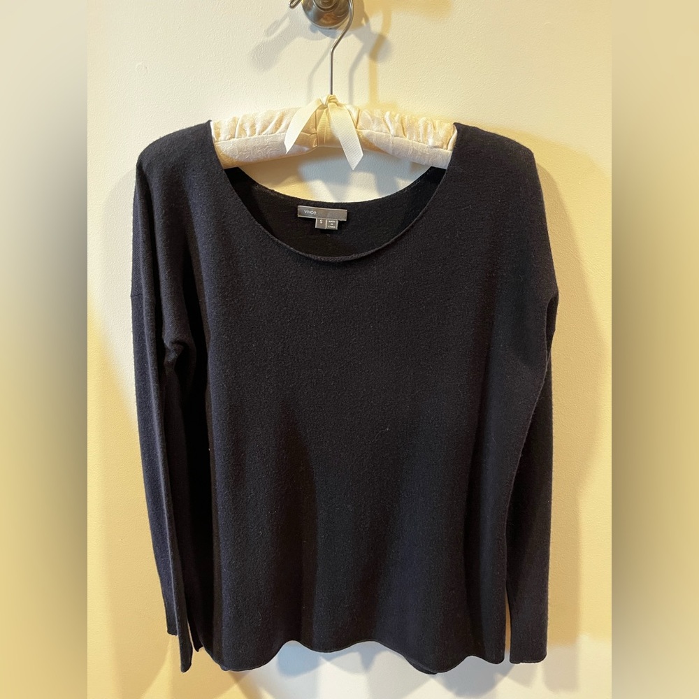 Vince cashmere Long Sleeve Sweater Navy
